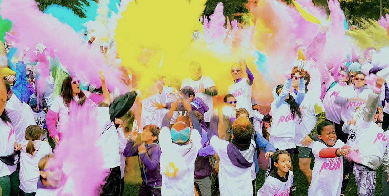 warm up pour la race color run 2024